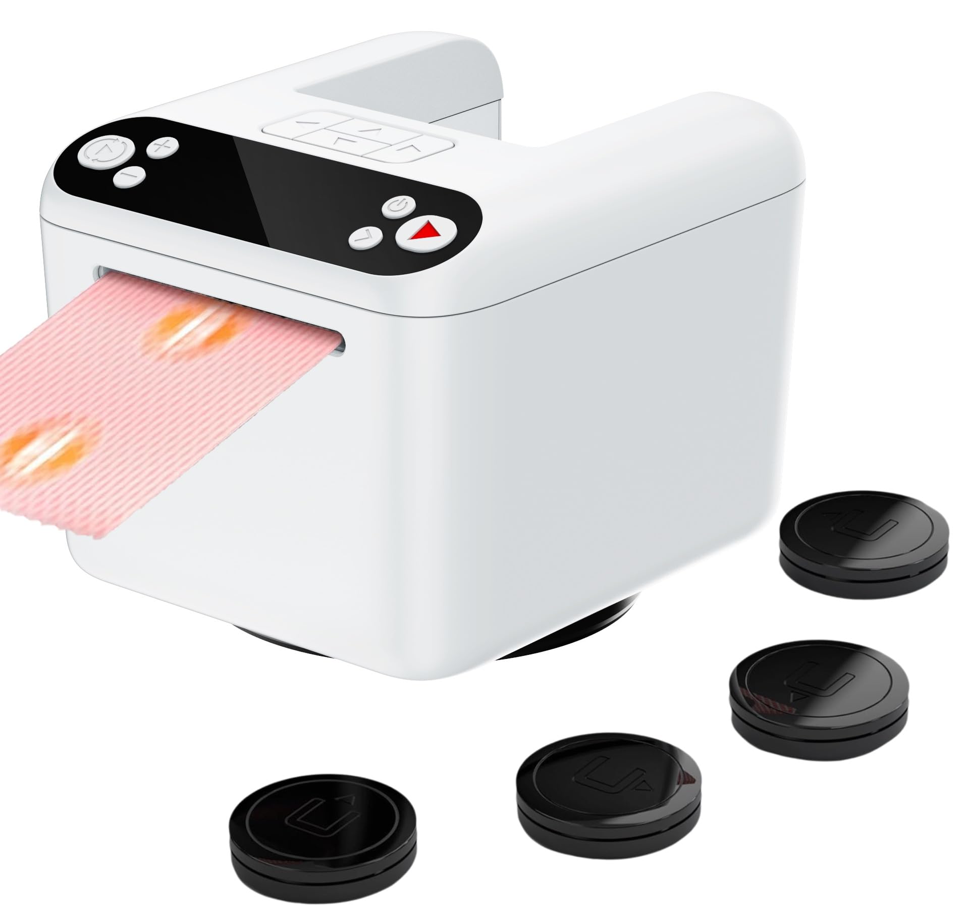 VQP Automatic Card Dealer Machine, 1/2/3 Deck Playing Cards Dealer, Rechargeable Rotating Robot Card Dealing Machine for Uno Phase 10 Five Crowns Casino Poker Games, Texas Hold’em Mode, 4 Buttons