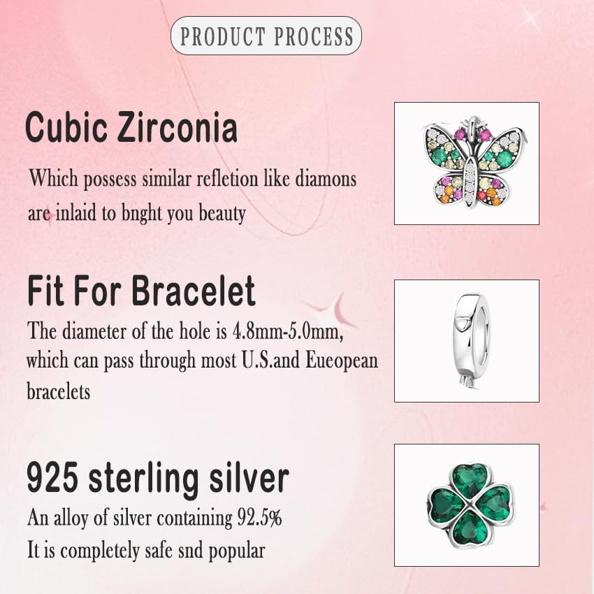925 Sterling Silver Charms for Bracelets and Necklaces Beads Charms Jewelry Mother's Day Gift for Women - Image 4