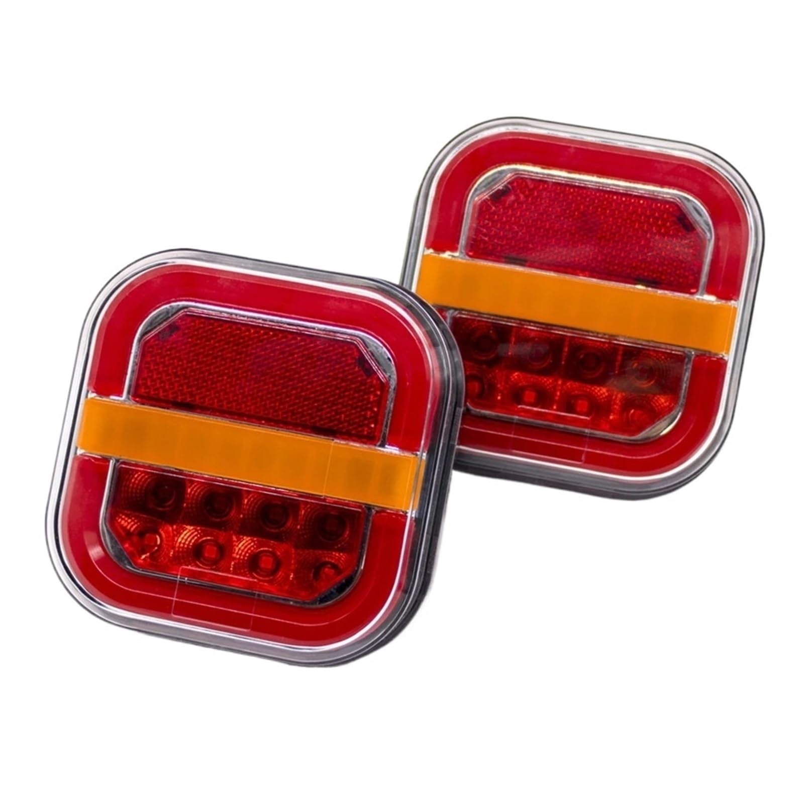 Luz Trasera Luz LED Trasera 12 V-24V Para Camión UTV ATV Furgoneta 4x4 Remolque Freno Cuadrado Intermitente Luz Matrícula