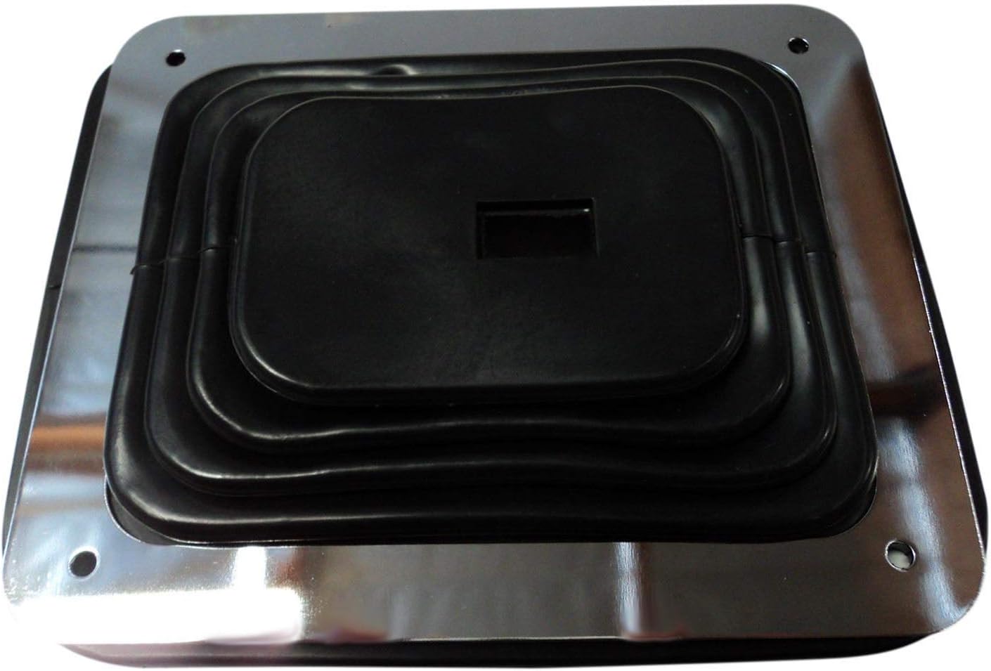 For Hurst Rubber Shifter Boot With Chrome Plate 5 5/8 Inch X 6 3/4 Inch