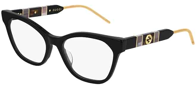 Amazon.com: Eyeglasses Gucci GG 0600 O- 001 / Black, 54-18