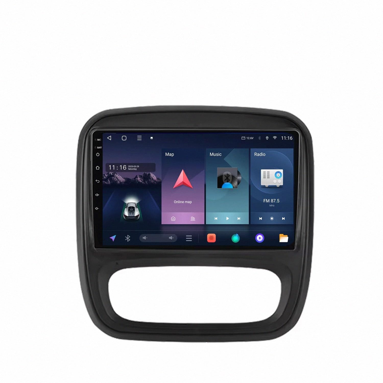 Ekran Z Bezprzewodowym Car Play dla Renault Trafic 3 2014-2021 Bezprzewodowe Carplay I Android Auto, Radio Z Ekranem Dotykowym Ips, Nawigacja Gps Kamera, 8 Rdzeń 6G+128G