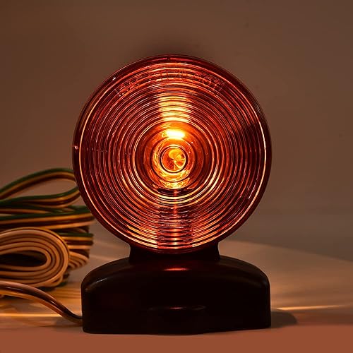 Miniatura 4 de G-PLUS Kit de luces magnéticas universales de 12 V, luces traseras, intermitentes, kit de luces de remolque magnéticas, color rojo y ámbar, 20 pies