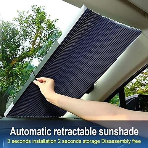 lymty Car Sunshade Cover,Retractable Car Windshield Visor UV Sun Shade Auto Front Rear Window Blinds Heat Insulation