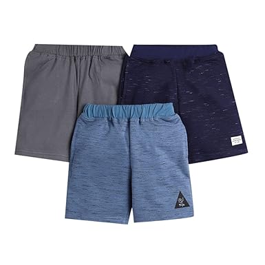 Hopscotch Boys Cotton Shorts in Gray Color