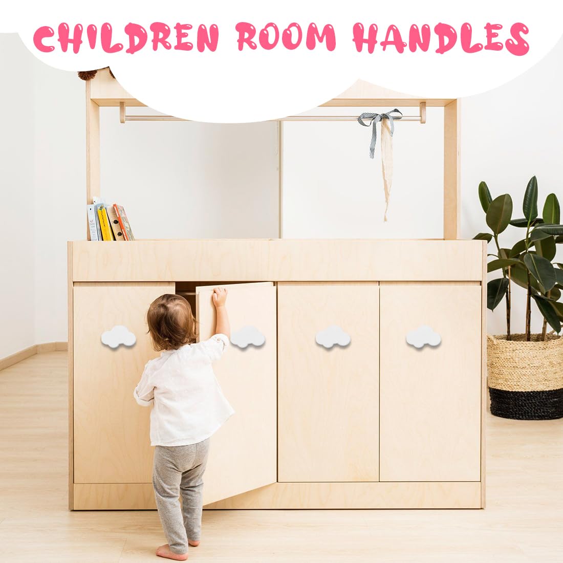 6 Pomos de Cajón con Forma de Nube para Muebles, Pomos de Forma de Dibujos Animados para Niñas Niños, para Tiradores de Armario, Cajones, Armarios de Habitación Infantil