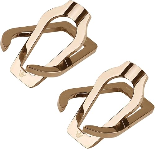 Soporte para tubos, acero inoxidable, plegable portátil, dorado, paquete de 2