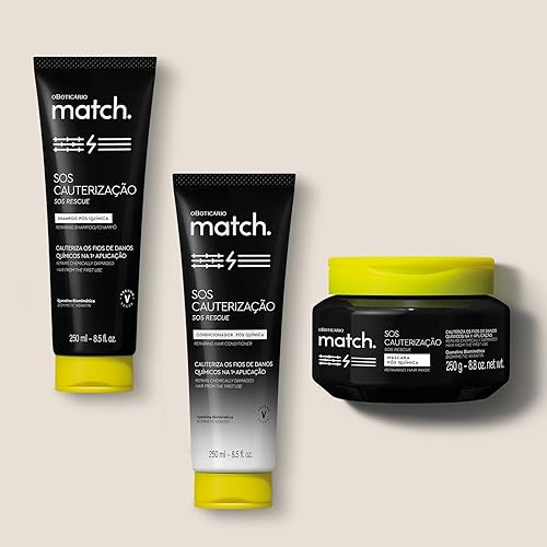 Miniatura 4 de O Boticario - Linha Match (SOS Cauterizacao) - Champú Pos Quimica 250 Ml - Colección (Match (SOS Cauterización) - Champú Reparación Post Chem 8.45