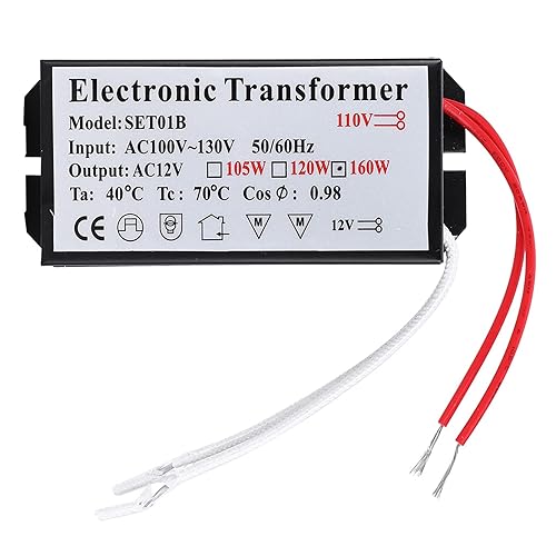 Transformador electrónico de 75 W, 160 W, 120 V, transformador de luz halógena, 110 V a 12 V, convertidor de voltaje para controlador de fuente de
