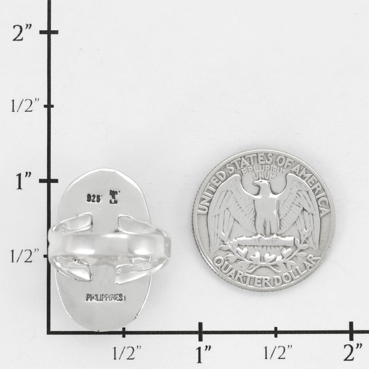 Turquoise Ring Sterling Silver 925 Genuine Gemstones Size 6 to 11