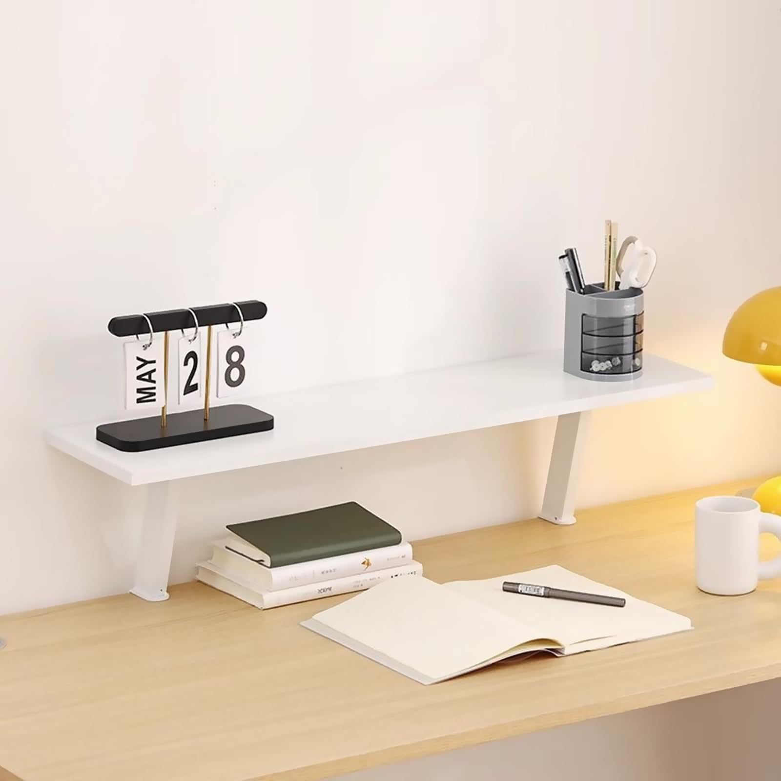 Schreibtisch Regal, Schreibtischregal Klemmbares Schreibtisch Organizer Regal 60x20cm Klemmregal Schreibtisch Tischverlängerung Adjustable Erhöhter Schreibtisch Organizer Tischregal