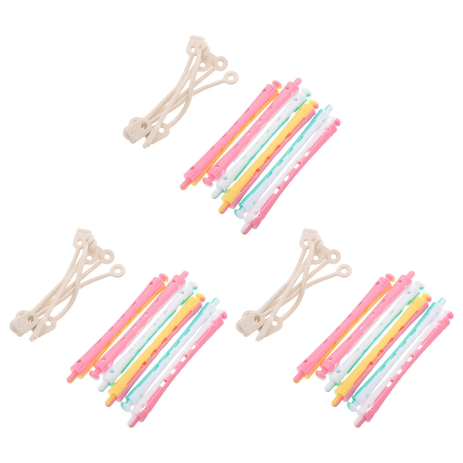 PLAFOPE 18pcs Cold Wave Perm Rods Set with Clips Small Plastic Perm Rod Stick Rollers for Women’s Short Long Hair for DIY Styling and Natural Perming