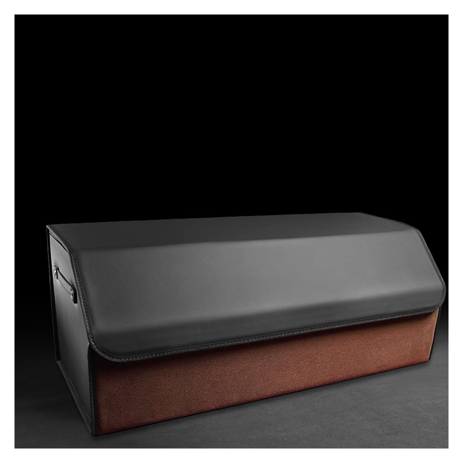 Dfrywdgsey Brown Pu Leather Car Trunk Organizer(Brown)
