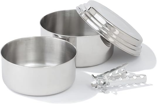 MSR Alpine 2 Stainless Steel Camping Pot Set