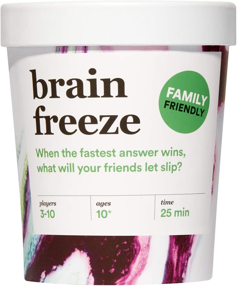 BRAIN FREEZE Party Game - The Hilarious Speak-Before-You-Think Family Card Game - for Kids, Tweens, Teens, College Students, Adults and Families, at Fun Parties and Board Games Night with your Group