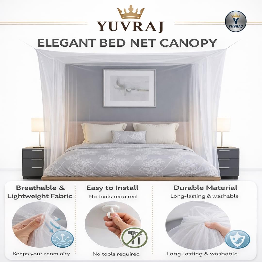 Mosquito Net for Bed - Breathable & Foldable -2