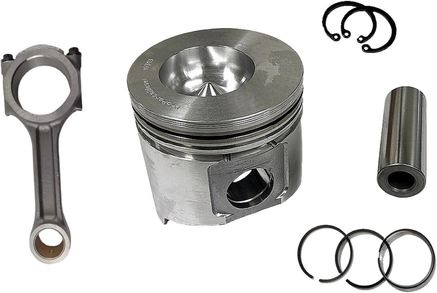 Rod + Piston Kit 76mm 119717-22080 11971722080 Replacement for Yanmar 3TNV76 Engine ViO20 excavator 1435 X740 X744 X748 X749 Tractor