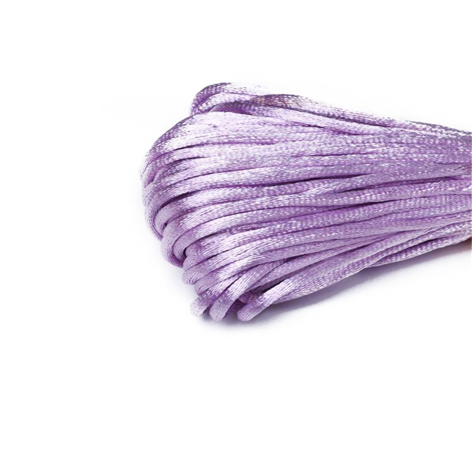 Nylon Cord Thread 10pcs 20M/Roll 1.5-2.5mm Chinese Knotted Thread Rope Nylon Cord For Jewelry Bracelet for Making Bracelet, Necklace, Chinese Knot(Light Purple,1.5mm About 20M)