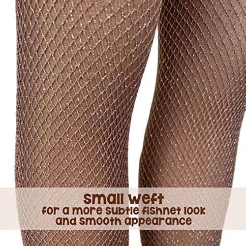 Skintone Carnival Stockings | Gold Glitter Fishnet Tights for Caribbean Women2