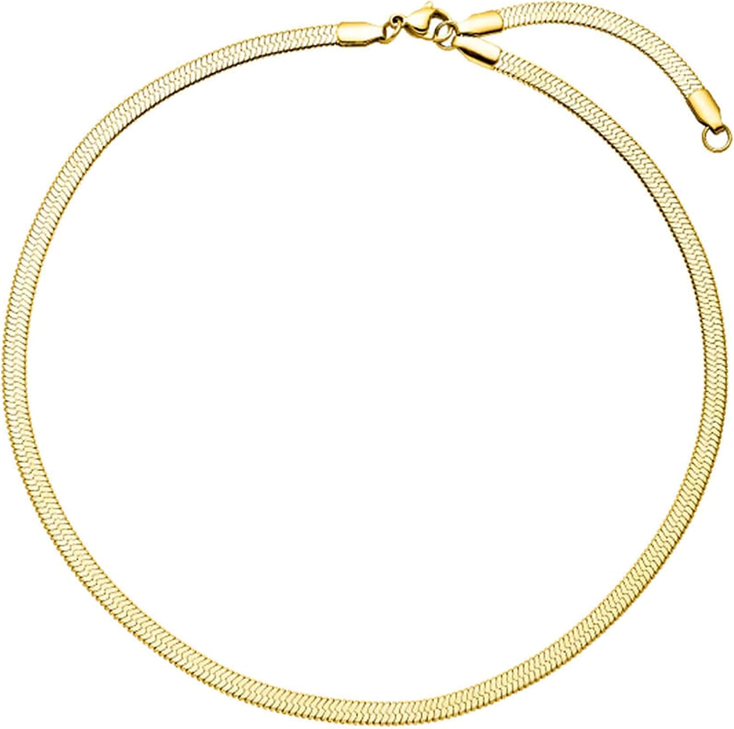 Purelei® I'lalo Choker Necklace – 18K Gold plated stainless steel jewelry – Waterproof chain – 14 to 16 inch adjustable length – Fashion jewelry for your individual look