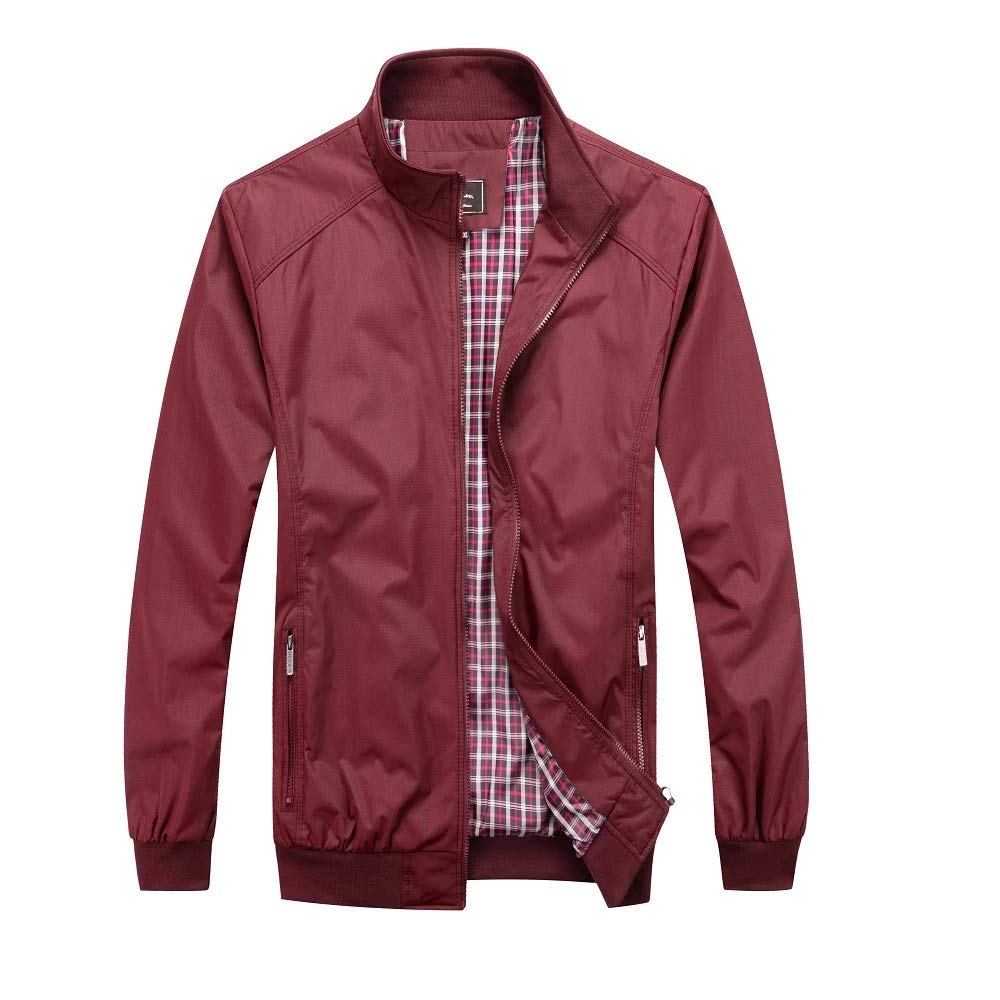 Harrington - Chaqueta bómber deportiva elegante e informal de peso medio para hombre