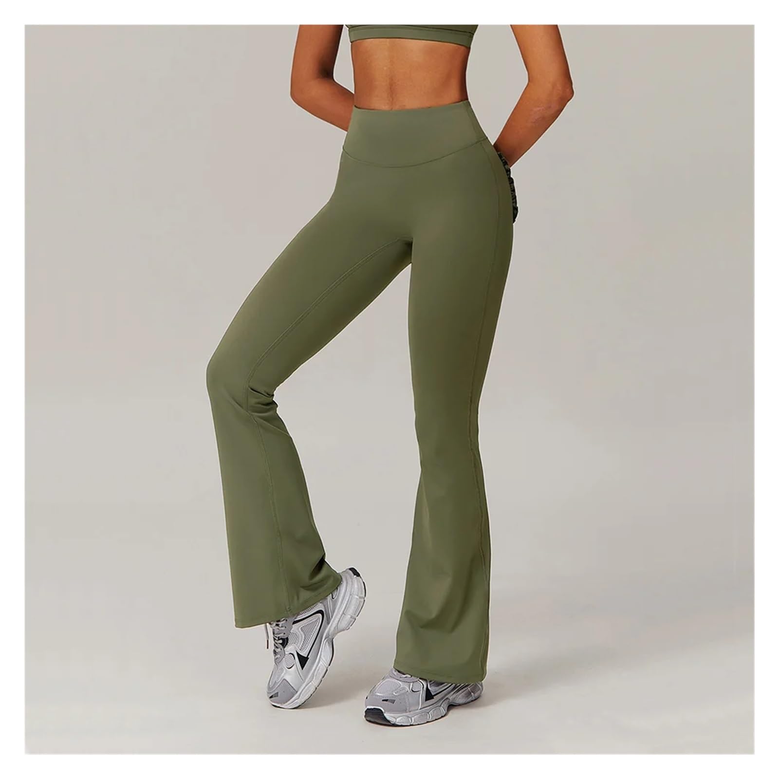 Leggings De Yoga Pierna Ancha Y Alta Elasticidad For Mujer, Pantalones con Sensación Desnuda para Yoga Fitness
