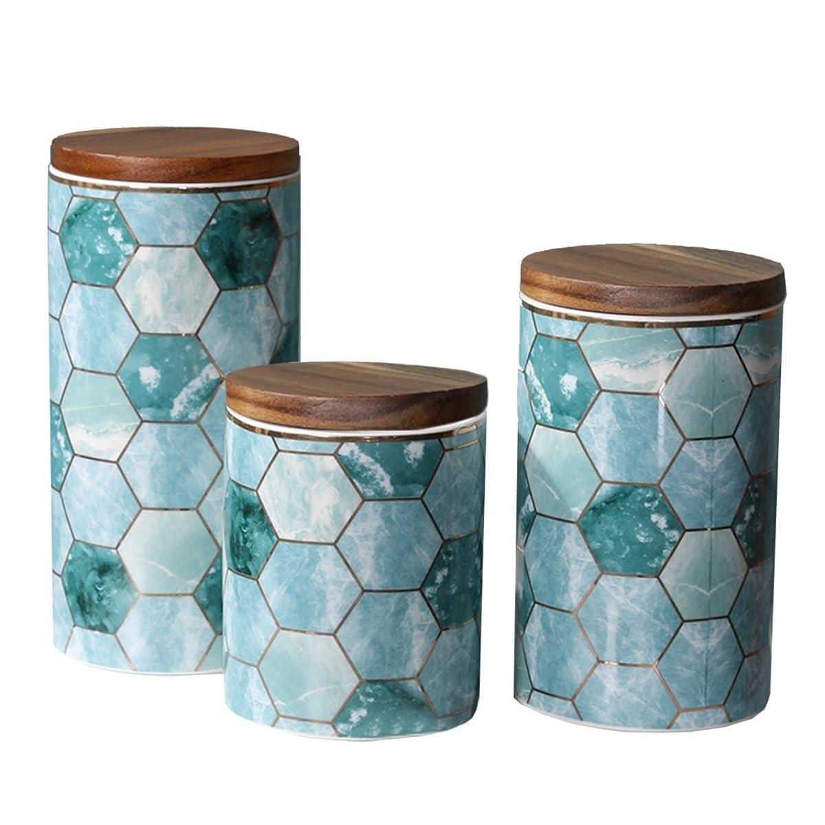 Ceramiczny Słoik Do Przechowywania Zestaw 3, Pojemnik Do Przechowywania Kawy Na Blacie Kuchennym, Pojemniki Na Żywność Z Hermetyczną Ceramiczną Pokrywką Na Kawę Ziarnistą
