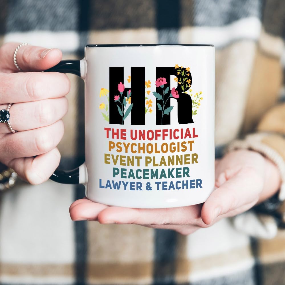 Funny Human Resources Gifts - Coffee Mugs Ceramic 11oz with Coaster, HR Week Gifts for Women Men, HR Professional Appreciation Gifts For New Coworkers Friends - Image 6