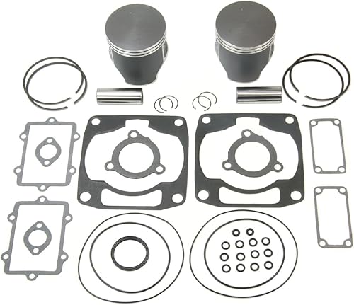 SPI, (2) SM-09164 (1)710262, kit de juntas de extremo superior y 2 pistones Arctic Cat ZR900, King Cat 900 y Mountain Cat 900