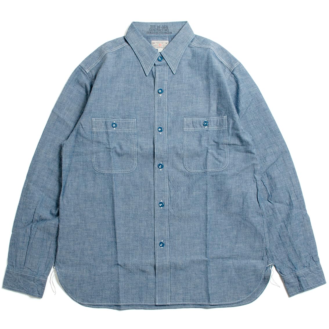 Amazon.co.jp: [バズリクソンズ] BLUE CHAMBRAY WORK SHIRTS LONG