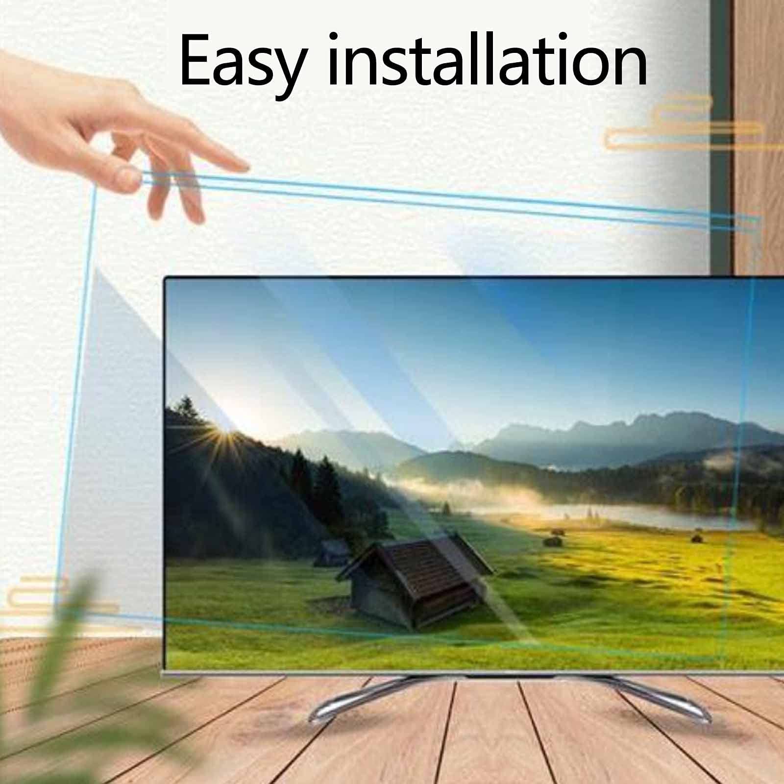 filtro anti luce blu per schermo, protezione schermo TV, pannello anti-danno, protezione occhi per bambini, filtro ad alta definizione, facile da installare, 32 pollici (730 × 440)