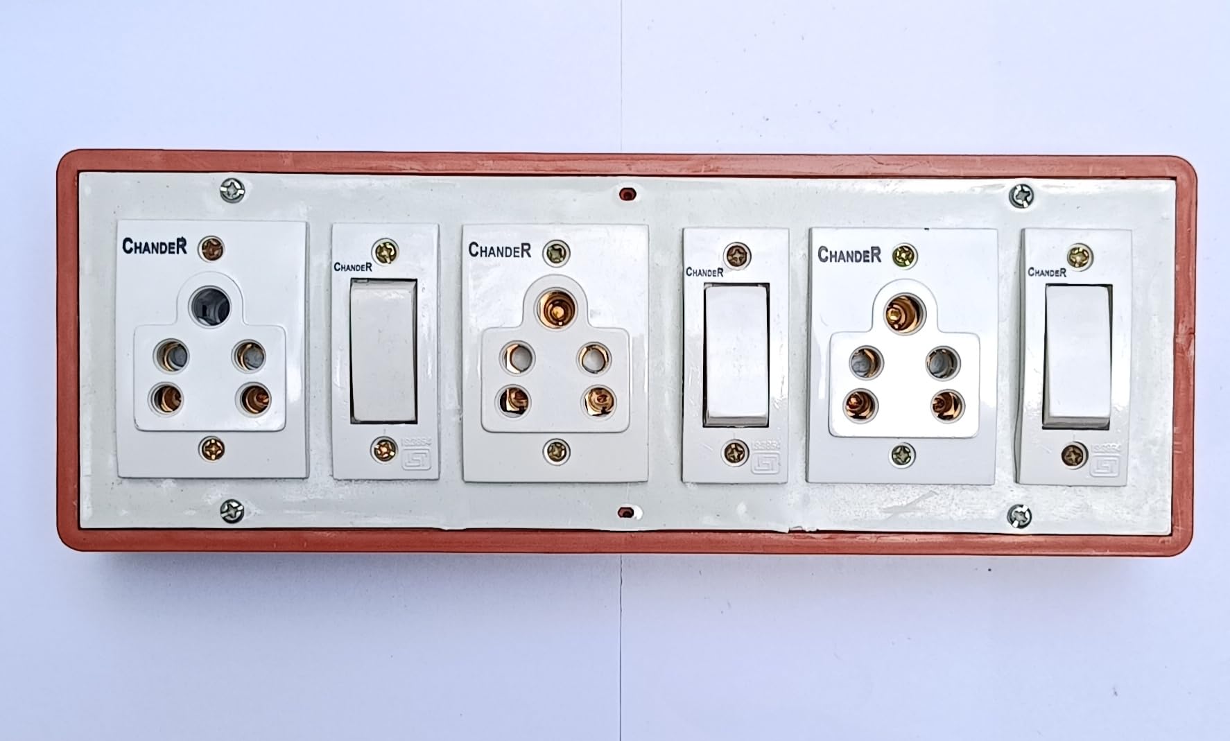 Extension Switch Board with 3 Socket 6Amp & 3 Switch 6Amp (ISI Marked) for Wall Mounted| Electric Board for Home, Office, Shop Etc.(Size-12×4×2)-image-2
