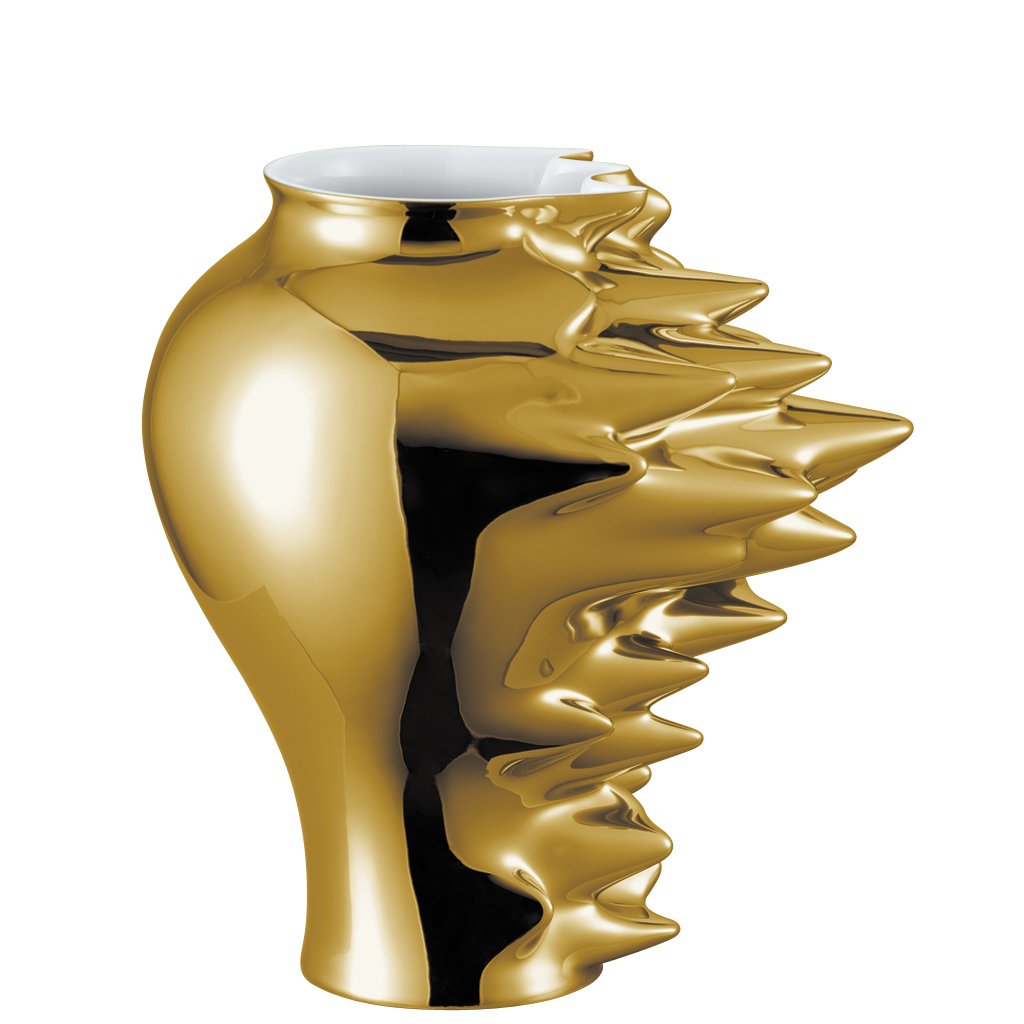 Rosenthal studio-line La Chute Vase Gold titanisiert 26 cm