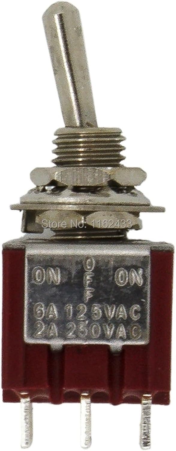 5pcs/lot MTS-303 perforate Diameter 6mm self-Lock 9 pin ON - Off ON 3PDT 3 Positions Toggle Switch