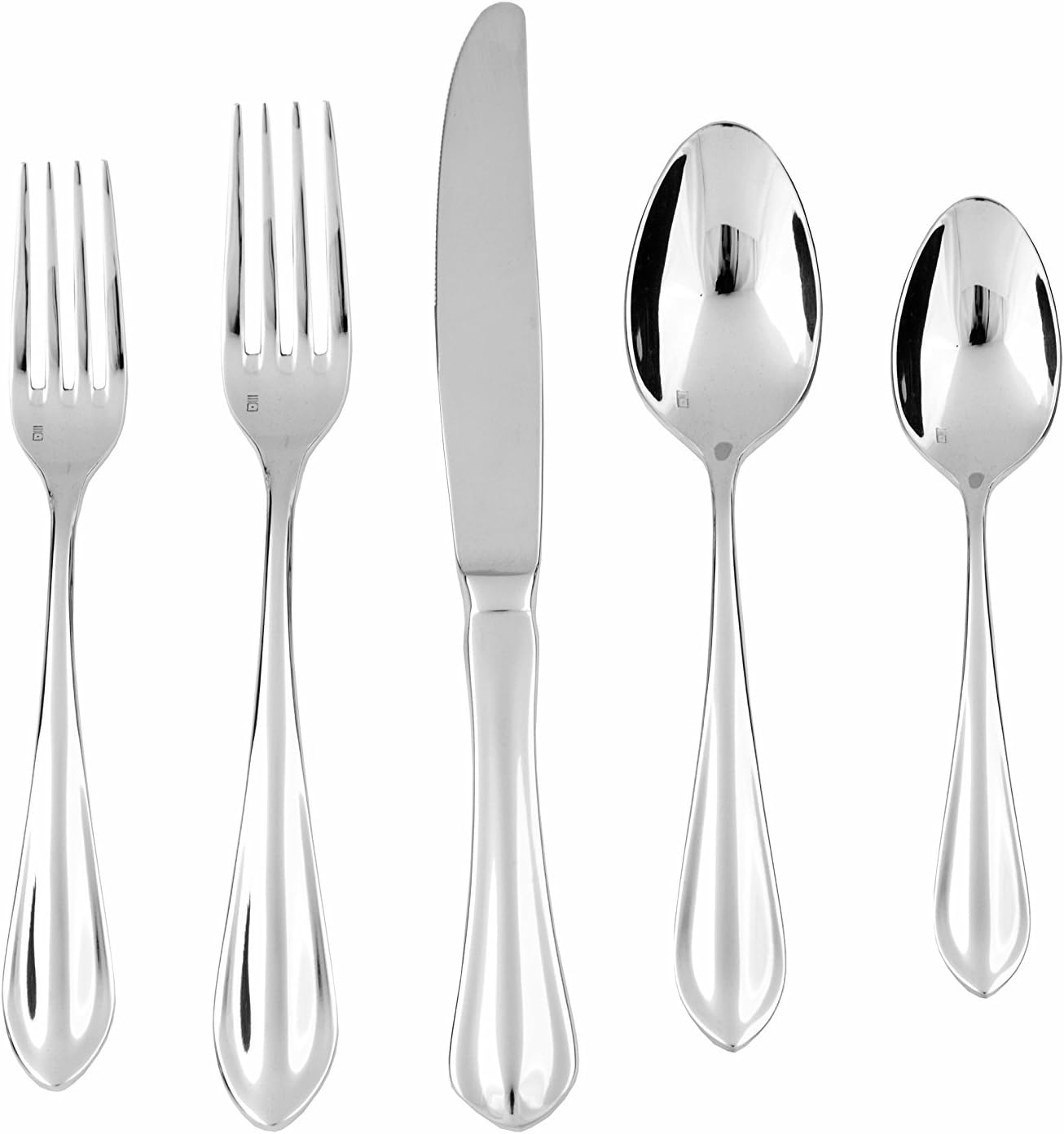 Fortessa Forge 18/10 Stainless Steel Flatware Salad/Dessert Fork, Set of 12