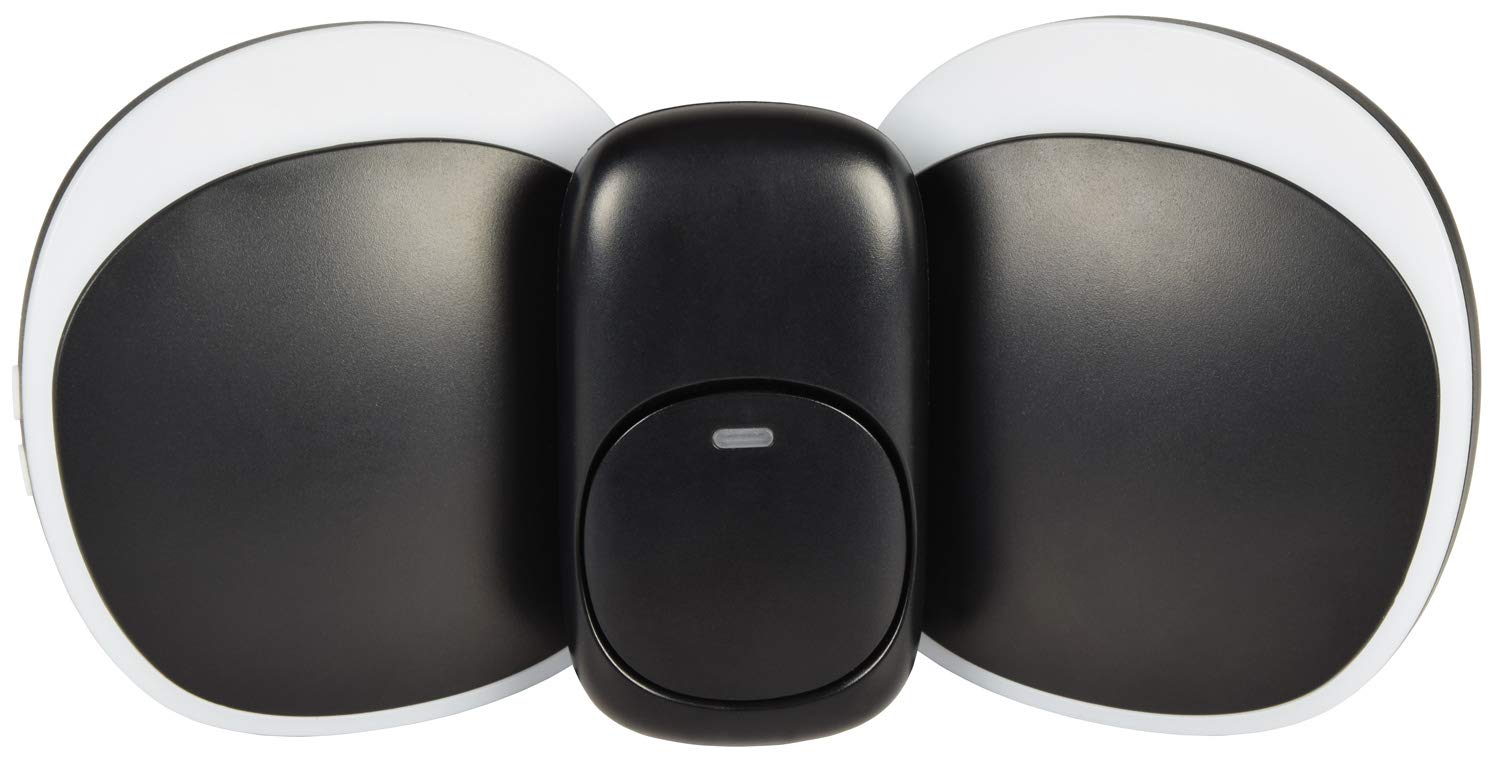 Mercury Black Two Receivers Twin Pack Plug-In Wireless Doorbell With Led Alert & Volume Control |