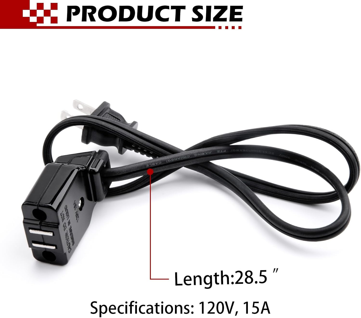 09982 Presto Deep Fryer Magnetic Power Cord, Replacement Part Black for FryDaddy and Granpappy Electric Fryers