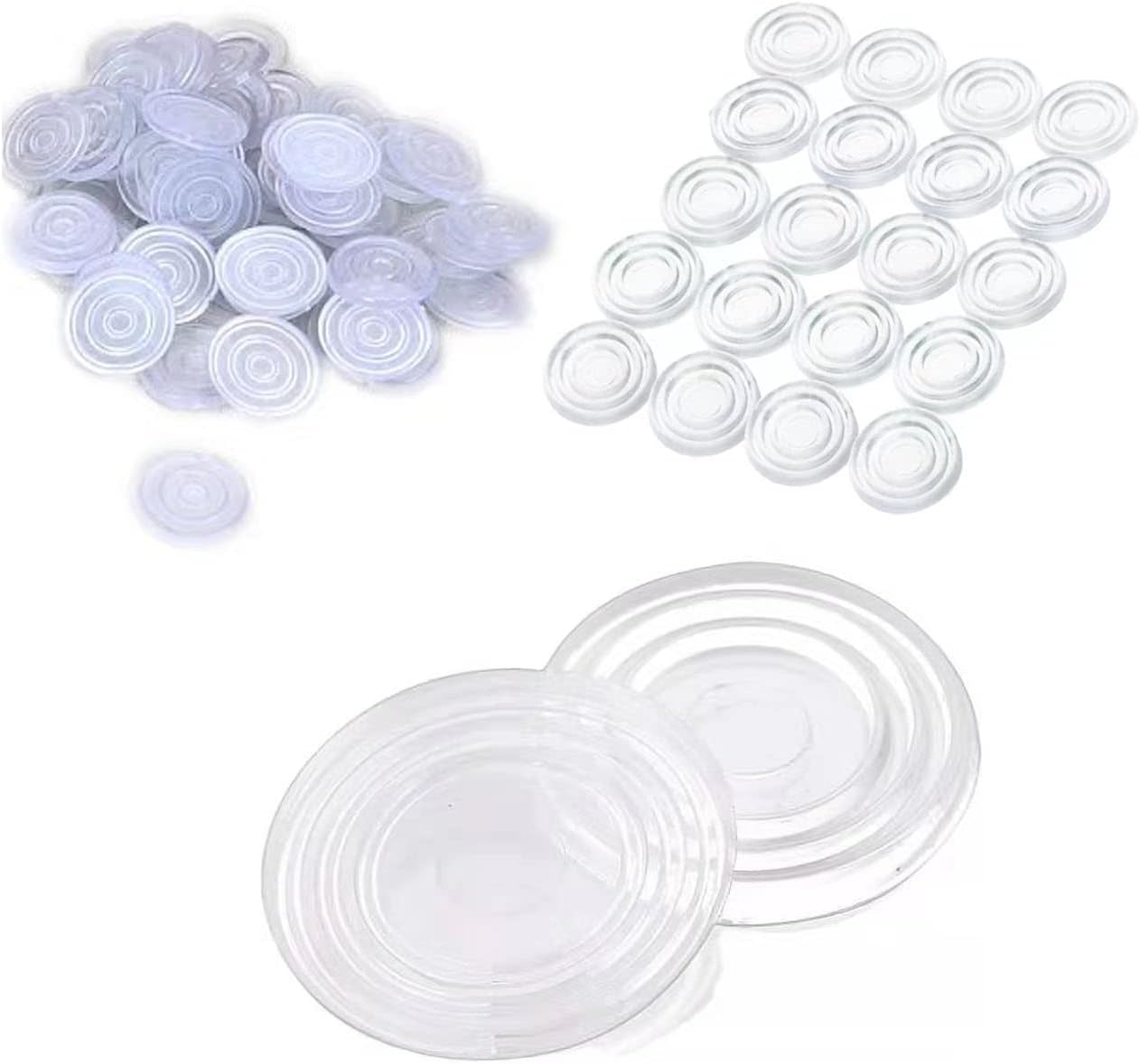 GORGECRAFT 50 Stück Anti-Rutsch Matten - Transparente PVC Pads 25x25mm Für Möbel & Glas