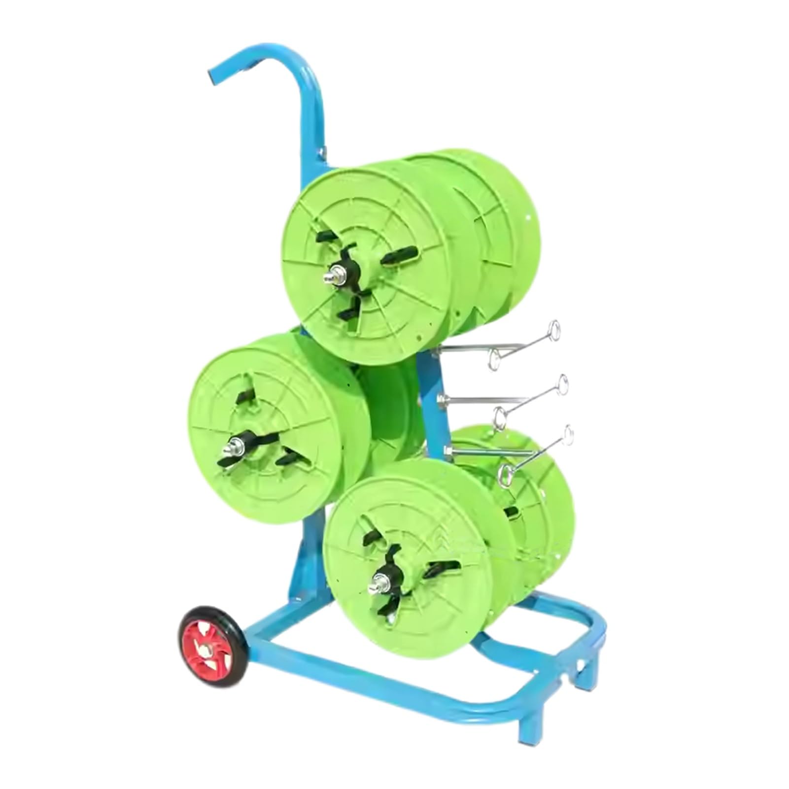 ZFUCMAYL Wire Spool Rack,Transportable Cable Caddy,Heavy Duty Reel Holder/Wire Dispenser,with Wheels,for Wire Pullers and Duct Reels(5/6 Reel)(6 Reel)