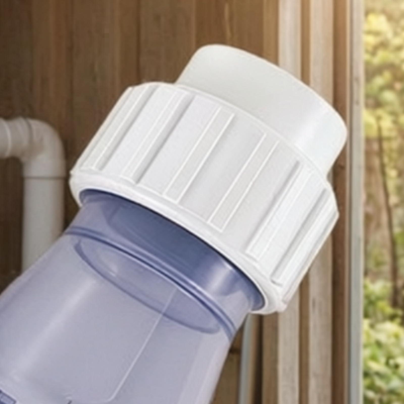 Válvula Antirretorno para Piscina Válvula de Retención Válvula de Control Acople en Línea Transparente Plástico Resistente con Conexiones Roscadas, 1.5 Pulgadas DN50