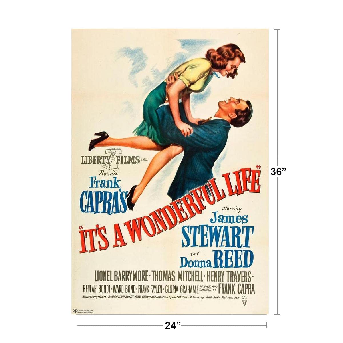 Amazon.com: Its A Wonderful Life Poster 1946 Vintage Christmas Movie  Posters Classic Holiday Retro Decorations James Stewart Donna Reed Cool  Wall Art Print Poster 24x36: Posters & Prints