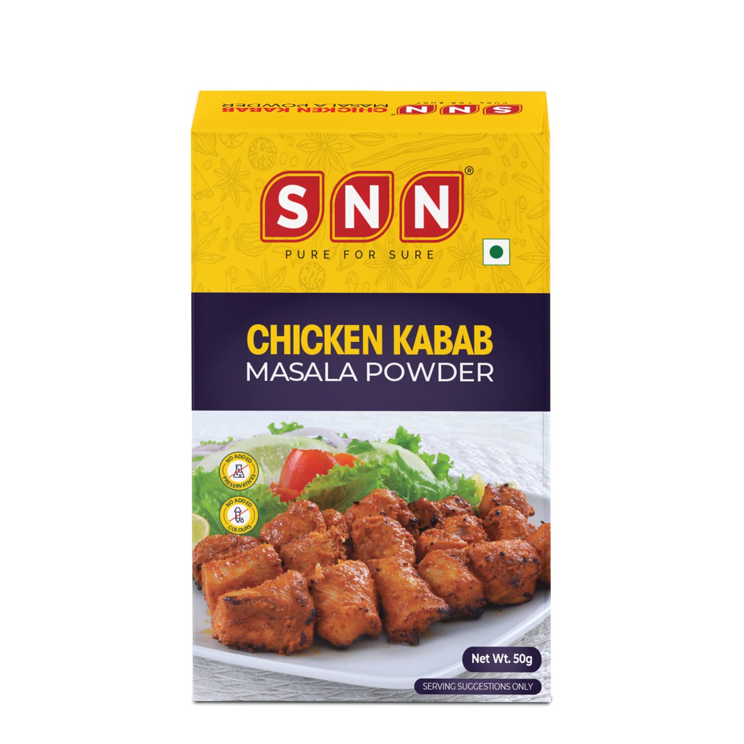 SNNChicken Kabab Masala Powder for Sheekh kawab, Fry, Marination, Rich and Aromatic Flavour - (50gm)