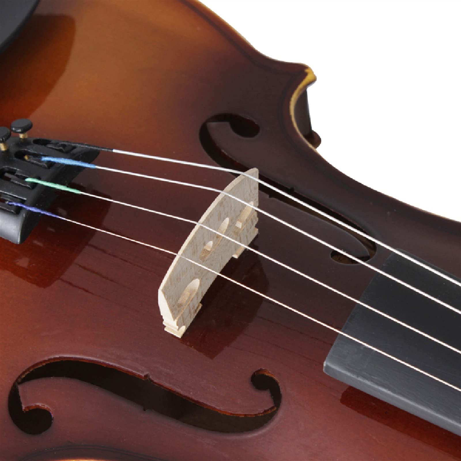 TSTS Violine anfänger Akustisches Geigen-Saiteninstrument Aus Hellem Ahorn Mit Bogen Und Koffer, Musikzubehör-Set (Color : 4/4)