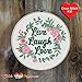 Live Laugh Love Premium Cross Stitch Kit - Everything Included - 10 Inch Hoop, Needle, DMC Thread, Fabric, and Easy-to-Follow Instructions