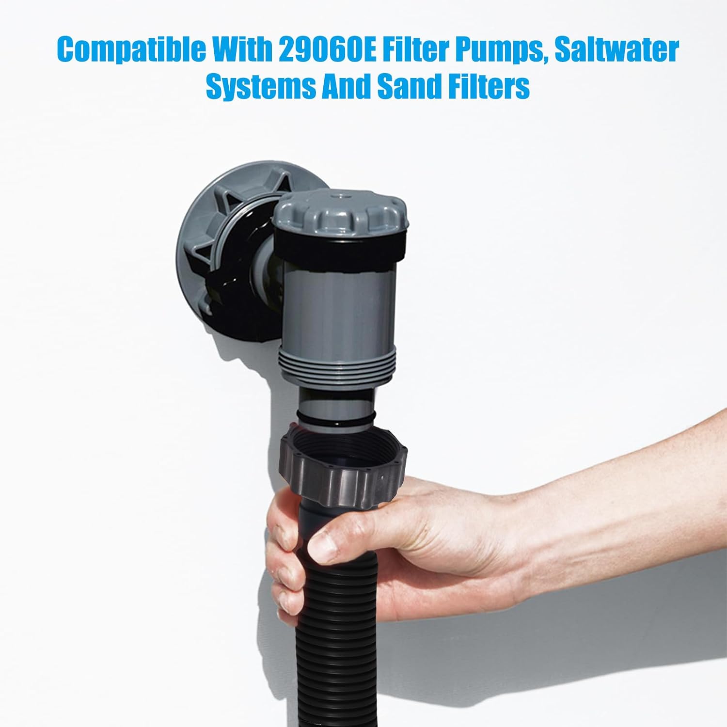 Frienda 10 ft Swimming Pool Replacement Hose - 1.5" Diameter Plastic Above Ground Hose Replacement Accessory for Home, Swimming Pool, Filter Pump, Saltwater Systems(Black)