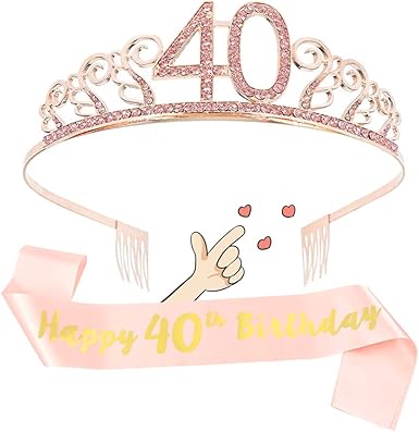 Ceinture D Etiquette D Anniversaire De 40 Ans Et Diademe De Couronne Decoration D Anniversaire De Bandeau Personnalisee Pour Les Filles Adultes Ensemble D Anniversaire Ideal Amazon Fr Cuisine Et Maison