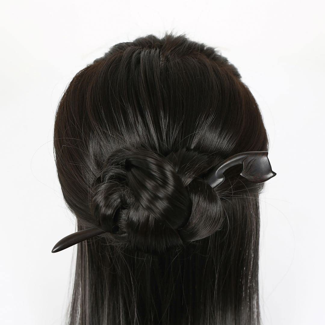 Amazon.com : REAL SIC Natural Sandalwood Hair Sticks for  display picture 3