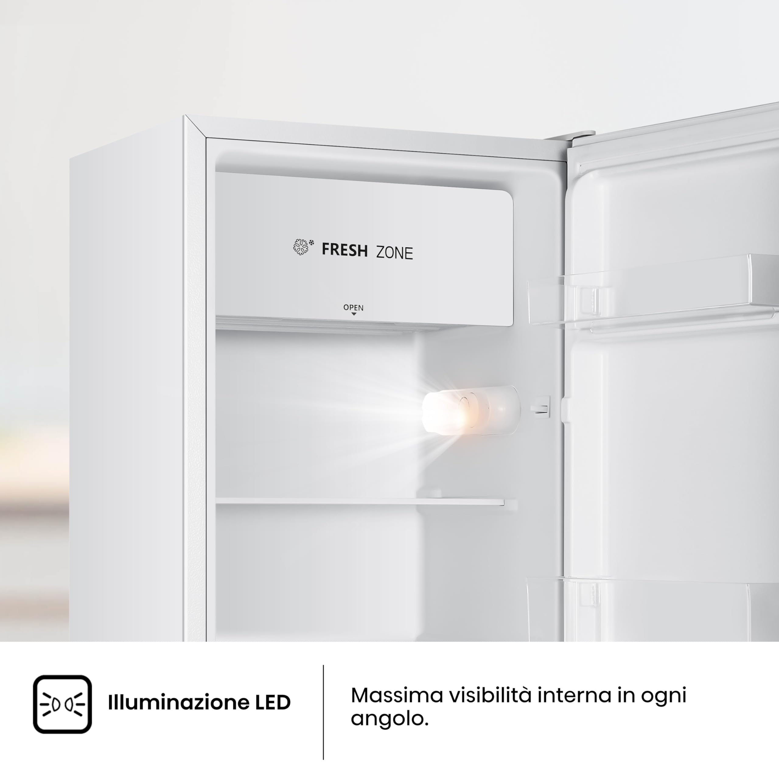 Hisense MUR48092E Frigorifero Monoporta, Classe Efficienza Energetica E, Bianco, 94 Litri