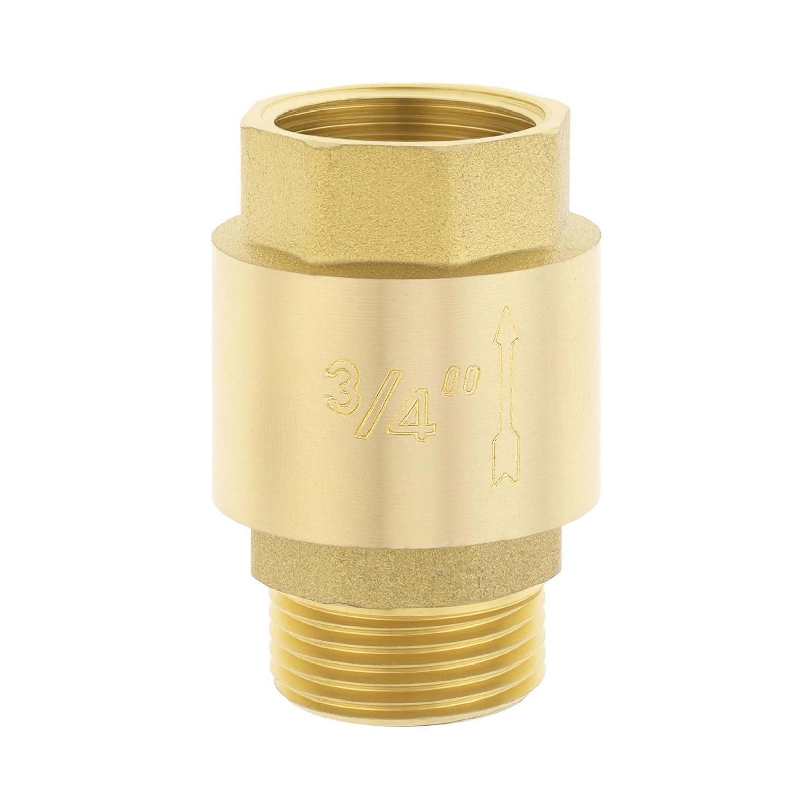 Tap Valve 3/4 inch Brass Check Valve for Well Pumps Industrial Pipelines One Way Backflow Prevention Valves