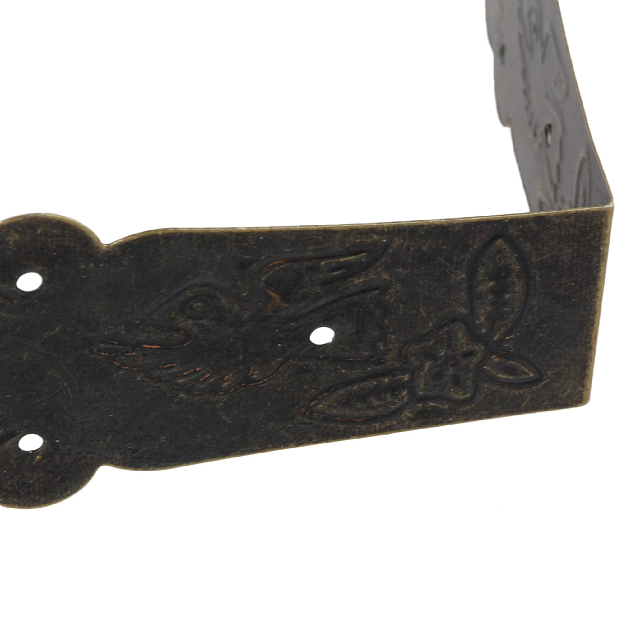 Lot de 20 Boîte en métal Coin Protector Edge protection de sécurité décoratifs Bronze Tone 110 mm x 26 mm, bronze